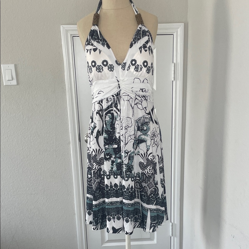 Y2K Cristinalove Black and White Backless Dress